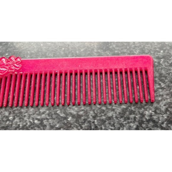 Vintage 1974 Neon Fuchsia Comb Buch + Deichmann Denmark MODELE DEPOSE Lotus - Picture 3 of 4